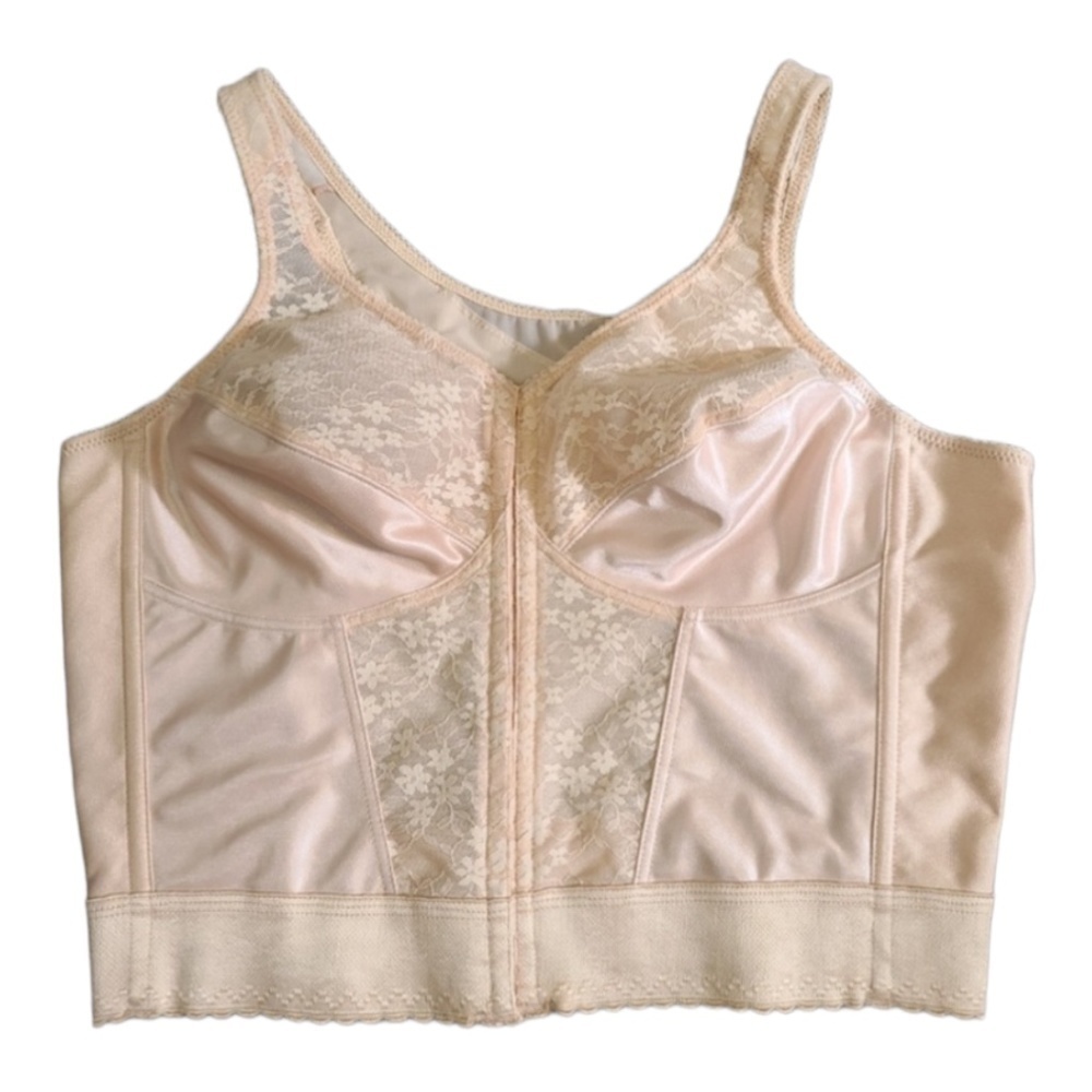 EXQUISITE Nude Full Front Coverage Posture Bra Size 42B - Picture 1 of 2